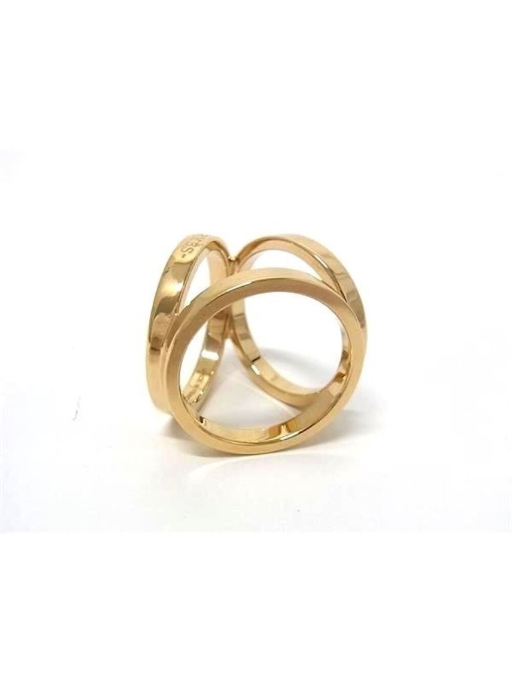 Hermes Trio Scarf Ring Closure Gold
